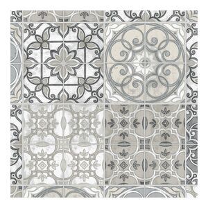 NIP NORWALL Prepasted WALLPAPER 56 SqFt MOROCCAN TILES KE29951 Grey Beige Vinyl